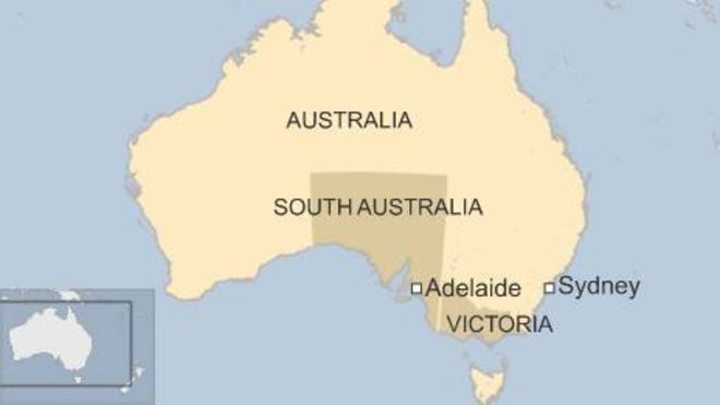 Карта Би-би-си Виктории и Южной Австралии