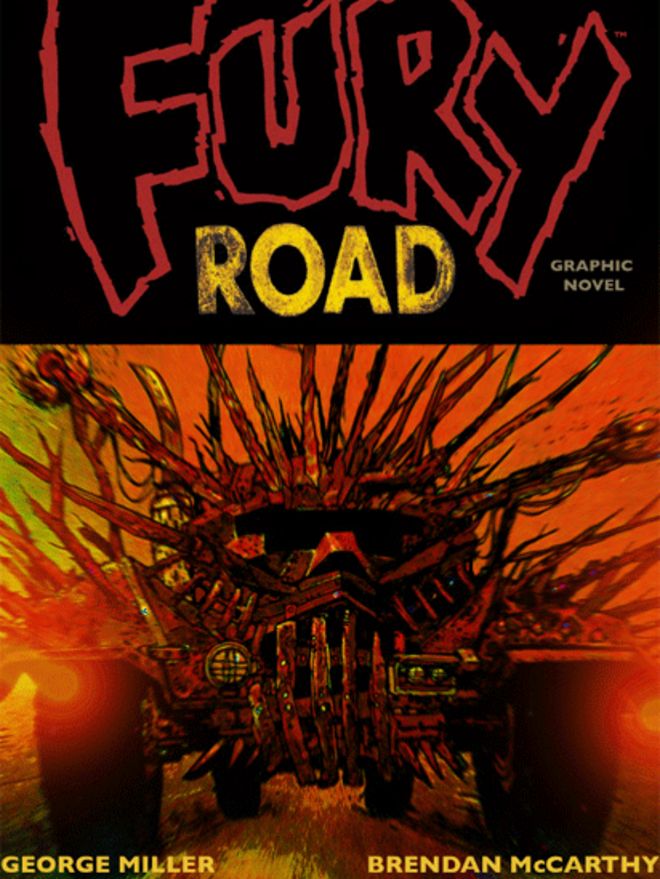 Макет обложки для графического романа Fury Road