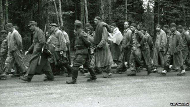 Марш смерти заключенных из концлагеря в 1944 году