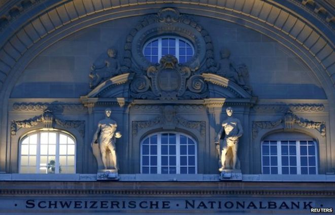 Здание Национального банка Швейцарии (SNB) в Берне (21 января)