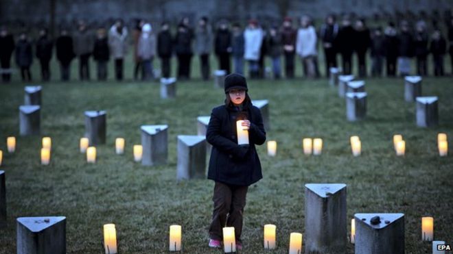 Поминовение на еврейском кладбище в Терезине, 27 января 15