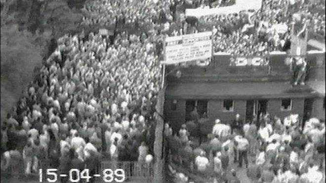 Видеонаблюдение фанатов в Хиллсборо 15 апреля 1989 года