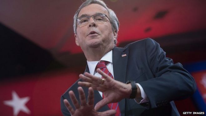 Джеб Буш выступает на конференции CPAC 2015 года.