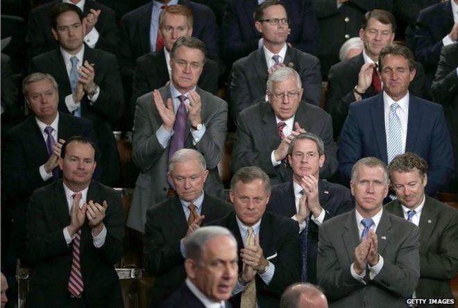 Постоянные овации во время речи Нетаньяху перед Конгрессом