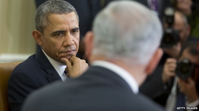 Президент Обама и премьер-министр Нетаньяху в Овальном кабинете в марте 2014 года