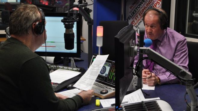 Марк Мерфи и Тим Пассмор на радио BBC Suffolk