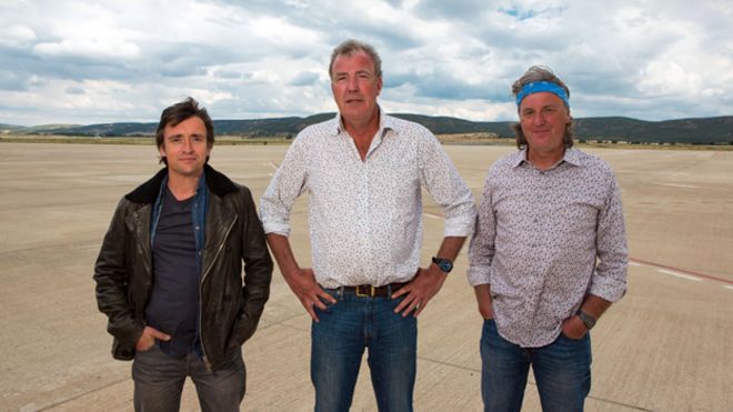Ведущие Top Gear - Ричард Хаммонд, Кларксон и Джеймс Мэй