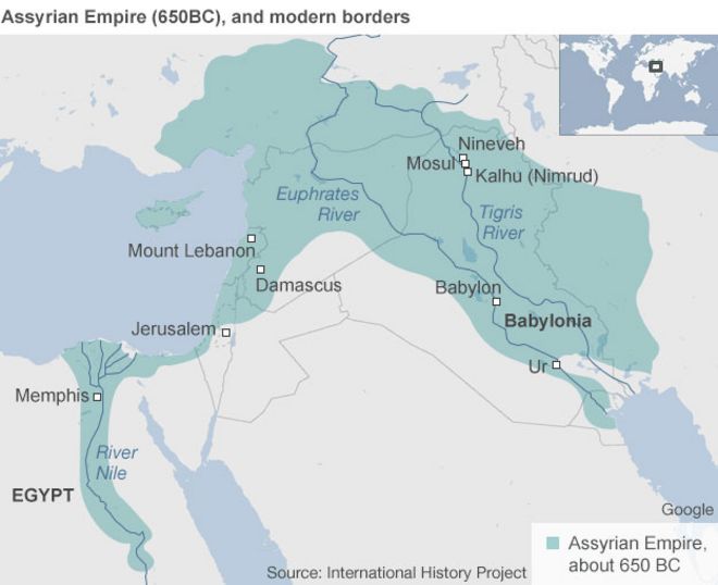 Карта Ассирийской Империи