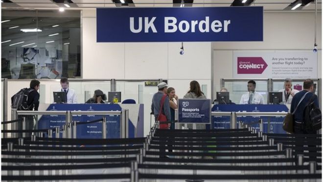 Зал пограничной иммиграции Великобритании