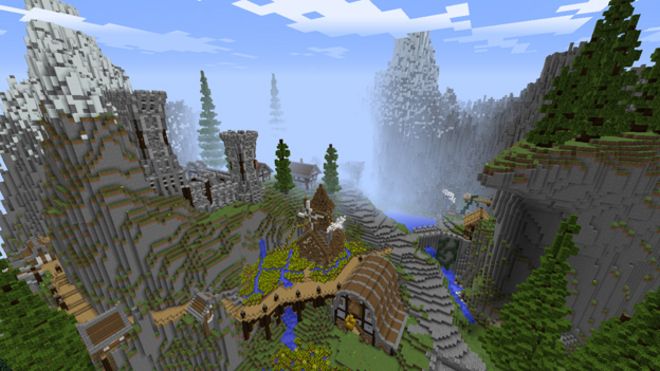 Скриншот Minecraft из долины