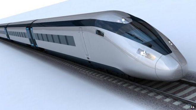 Впечатление художника от поезда HS2