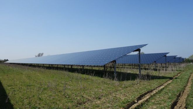 Солнечные панели на ферме Willersey