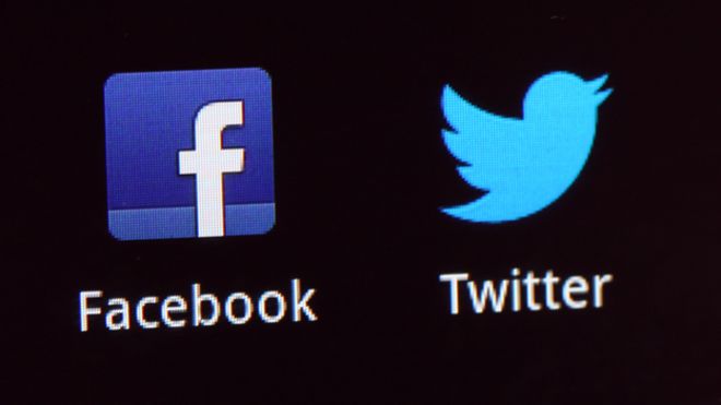 Логотипы Facebook и Twitter