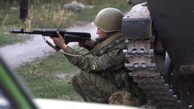 Русский солдат в Южной Осетии, 11 августа 08