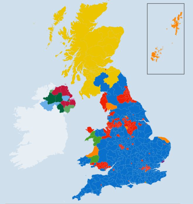 Карта всеобщих выборов 2015 года