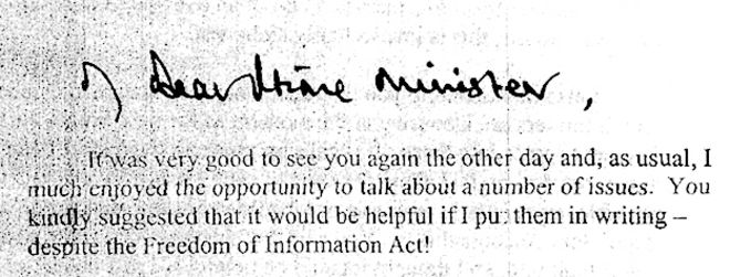 Письмо принца Чарльза премьер-министру