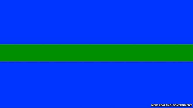 Вход для нового новозеландского флага - Blu Green Blu, Фил Планкетт из Окленда