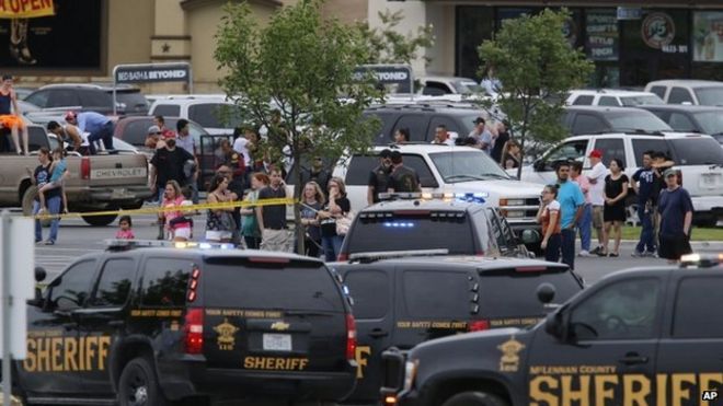 Сцена возле стрельбы в Уэйко, штат Техас. 17 мая 2015