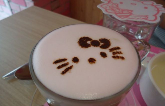 Изображение тематического ресторана Hello Kitty на Тайване