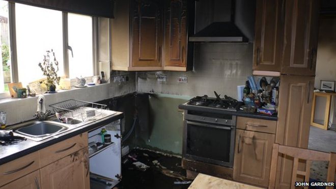 Кухня Джона Гарднера после пожара