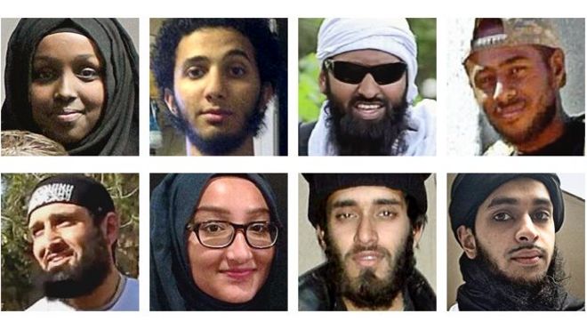Композитная фотография британских джихадистов