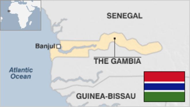 Карта Гамбии