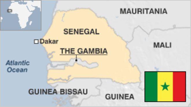 Карта Сенегала