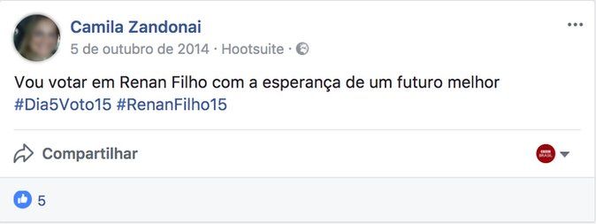 Captura de tela de perfil falso no Facebook