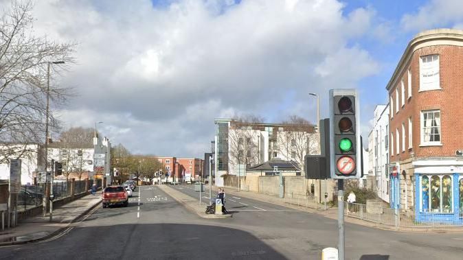 The junction of the A46 with Winchcombe Street in Cheltenham