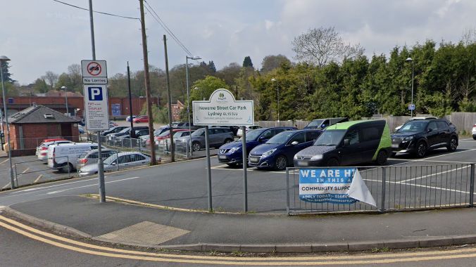Newerne street car park which local councillor says doesn't give a good impression of Lydney 