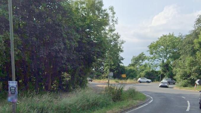 The roundabout where the suspects are said to have taken the first exit onto Leatherhead Road