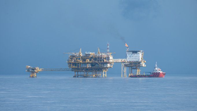 Central processing platform in North Sea