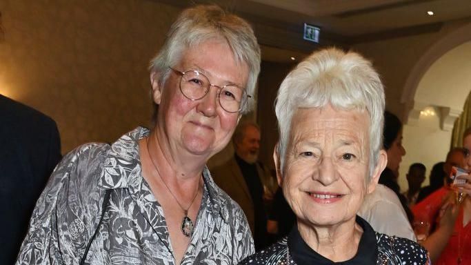 Jacqueline Wilson and Trish Beswick