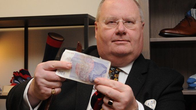 Eric Pickles at a pop-up shop in his Whitehall department