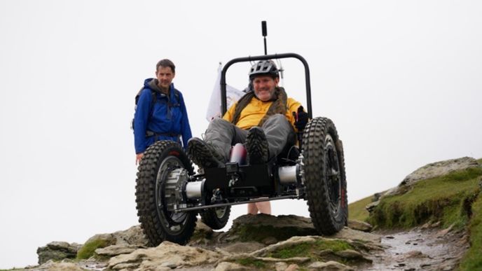 Nick Wilson in his RockClimber chair