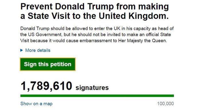 Petition on the gov.uk website