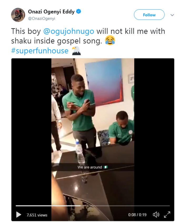 Ogenyi Onazi tweet of video if him playing the piano