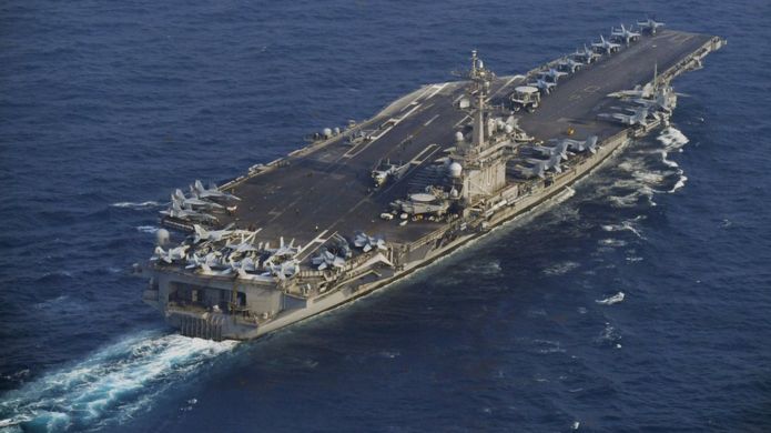 Meli kubwa ya kubeba ndege ya Marekani ya Carl Vinson ikiwa kusini mwa Japan Jumamosi