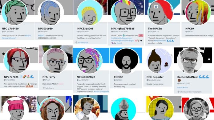 NPC Twitter profiles