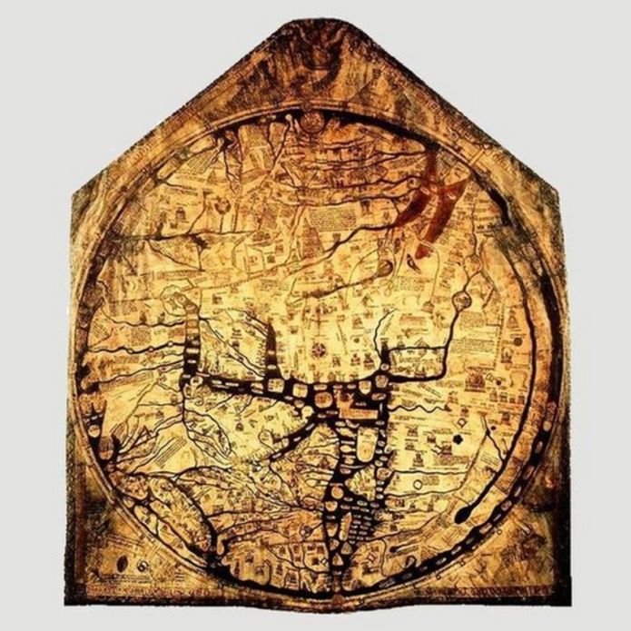 The Hereford Mappa Mundi from 1300