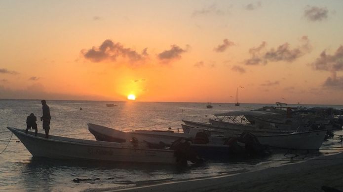 Puesta de sol.