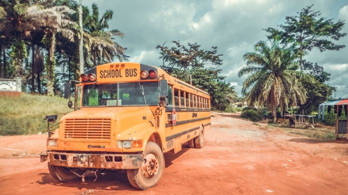 School bus in Africa