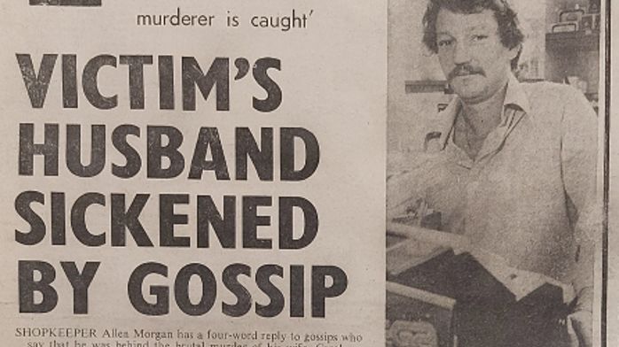 A newspaper clipping from the time Carol Morgan was killed