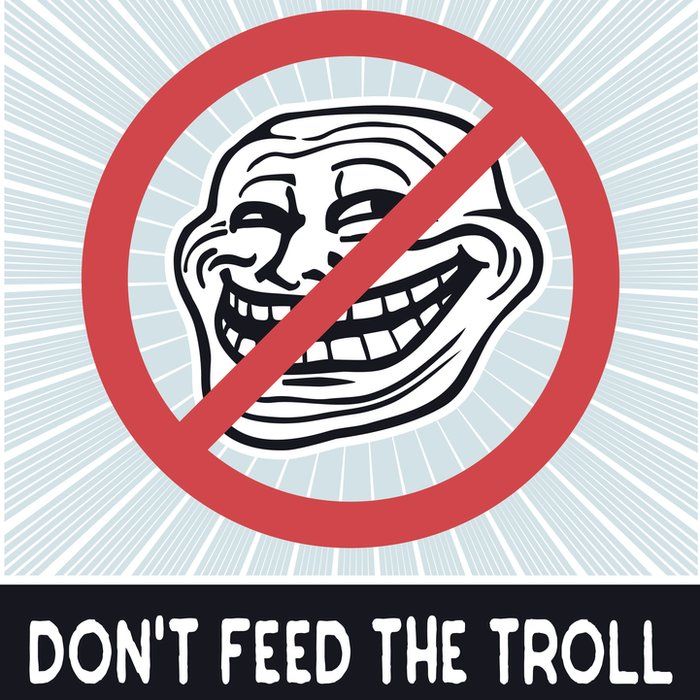 Don't feel the troll sign