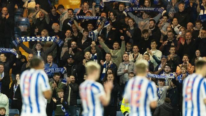 Kilmarnock fans applaud their players