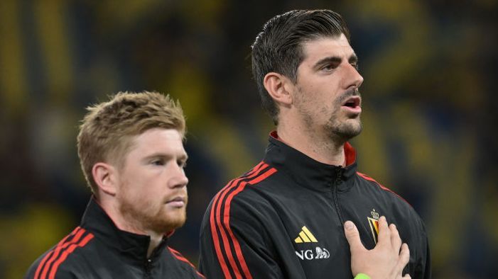 Kevin de Bruyne and Thibaut Courtois