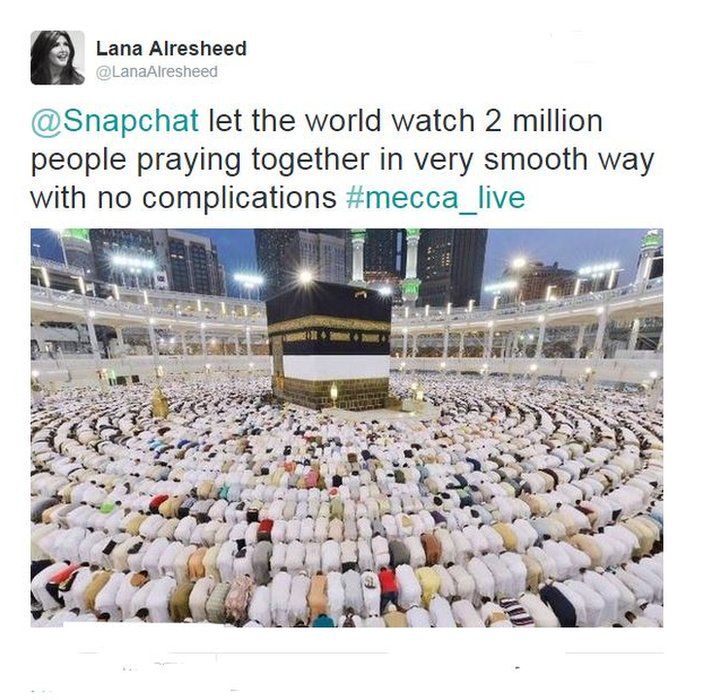 why do thousands want to show off mecca on a chat app bbc news