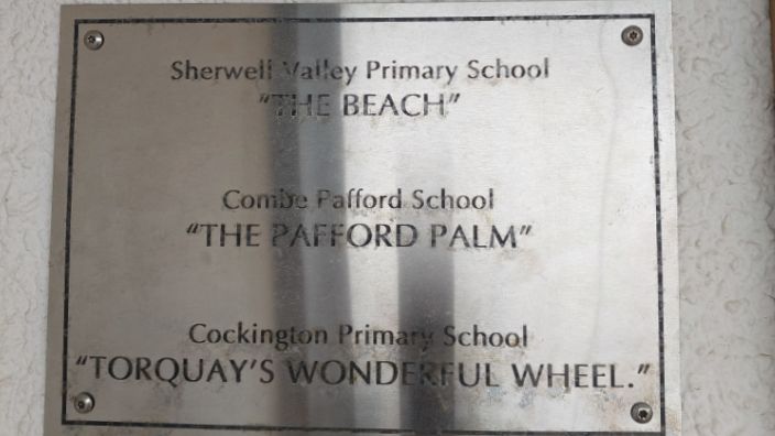 Plaque with the schools who were involved