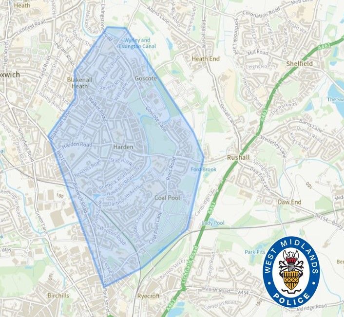 Area covered by dispersal order