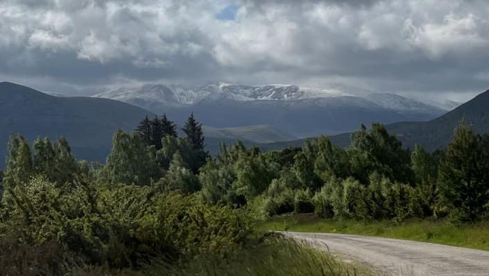 Snow on the Cairngorms on Wednesday